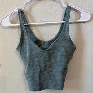 Heathered Green Tank Top Crop